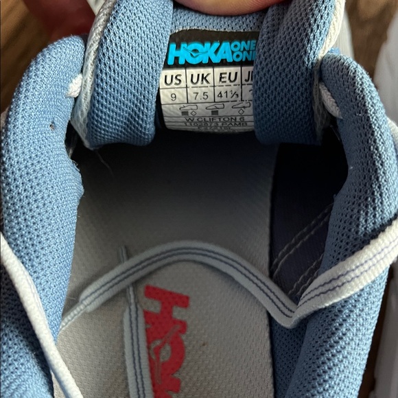 Hoka Women’s Clifton 6 Blue and Gray Athletic Sneakers - Picture 6 of 7